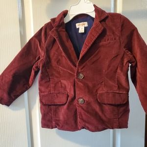 ❤️Cat and Jack Maroon Velvet 18 Month Blazer❤️